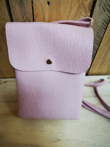 Pochette souple "Bégonia" rose pâle