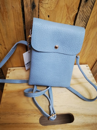 Pochette souple "Bégonia"  bleu ciel