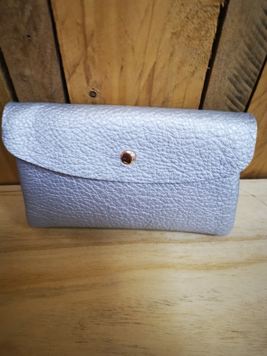 Pochette double ouverture "Dalhia" gris