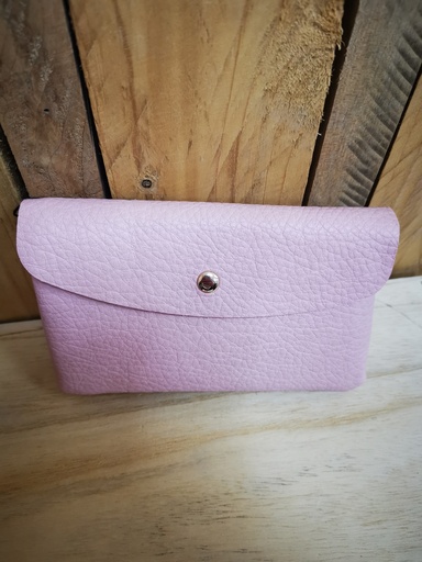Pochette double ouverture "Dalhia" rose pâle 