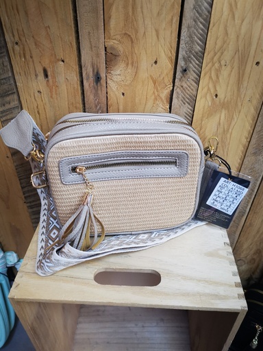 Sac en osier "Iris" beige