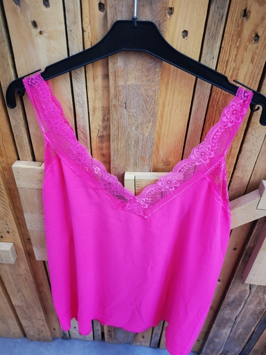 Top dentelle "Emma" fuchsia