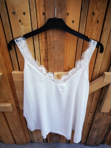 Top dentelle "Emma" blanc