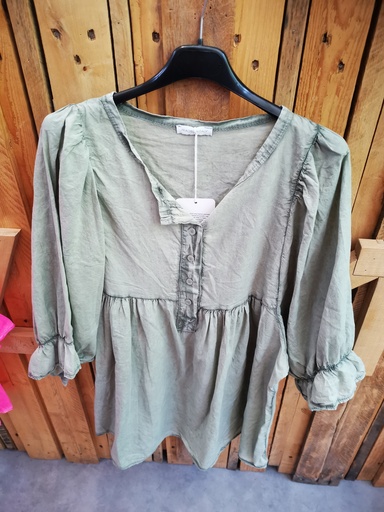 Blouse "Moana" kaki