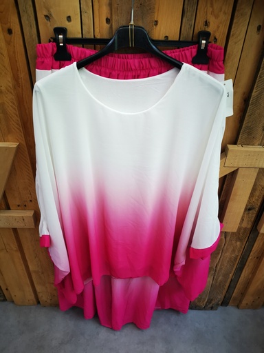 Ensemble Malia bi colore fuchsia