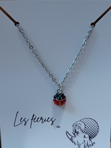 Bracelet argenté Coccinelle (Fééries)