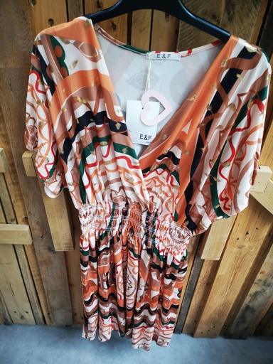 Robe courtes "maillot" Fougères Brun