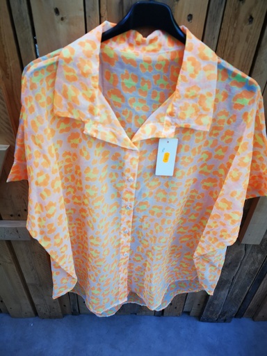 Chemise Cora tencel Orange fluo