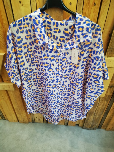 Chemise Cora tencel Bleu royal
