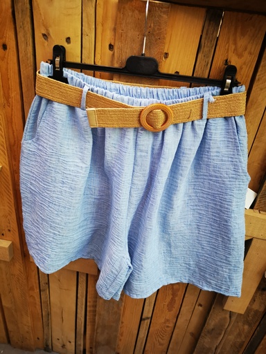Short ceinture Ariel Bleu ciel