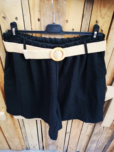 Short ceinture Ariel Noir