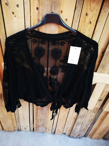 Gilet dentelle Trinity Noir