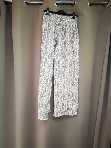 Pantalon Mildred feuillage beige pt
