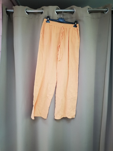 Pantalon uni orange pâle