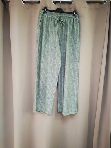 Pantalon ligné Ysma kaki gt 