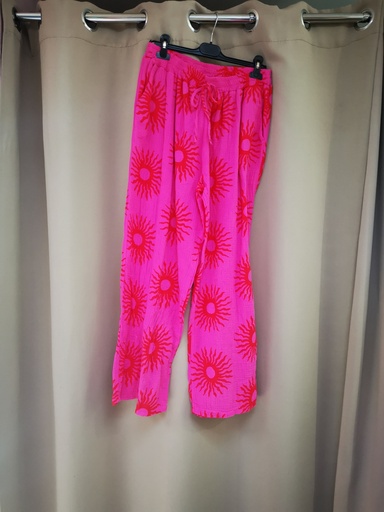 Pantalon soleil fond fuchsia