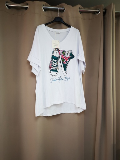 T-shirt converse blanc