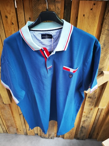 Polo Mathieu 3XL bleu jeans
