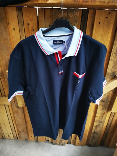 Polo Mathieu 4XL bleu marine