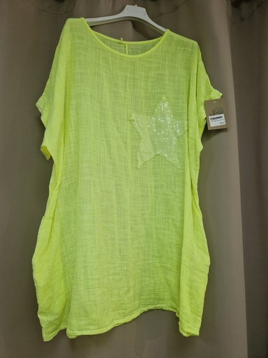 T-shirt "Fogo" étoile jaune fluo