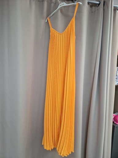 Robe plissée "Montana" orange