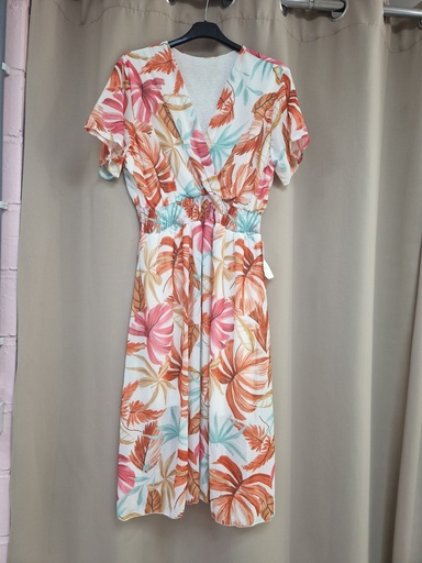 Robe tropicale orange