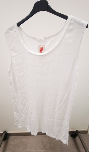 Top coton "Amara" blanc