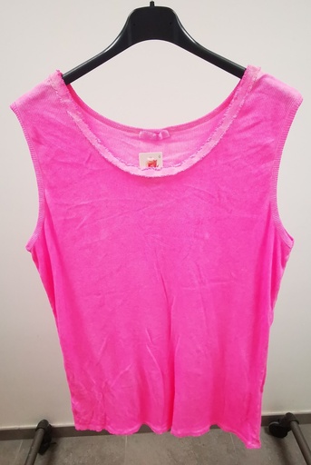 Top coton "Amara" rose fluo