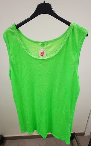 Top coton "Amara" vert fluo