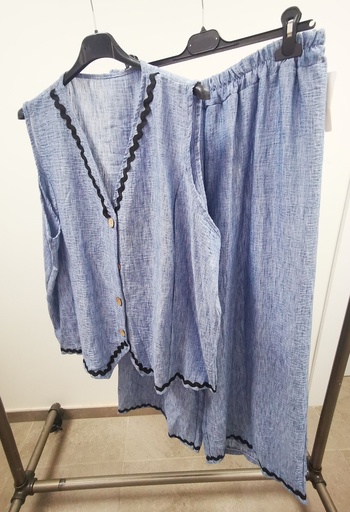 Ensemble 2pièces "Céleste" bleu jeans