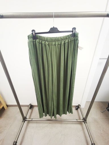 Pantalon plissé faustine kaki