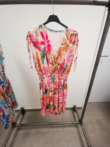 Robe courtes AVA "maillot  rose-vert