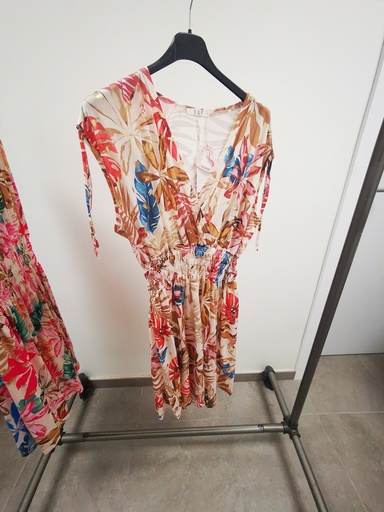 Robe courtes AVA "maillot corail-bleu