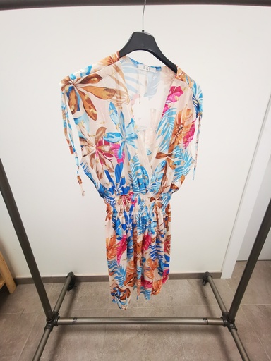 Robe courtes AVA "maillot bleu-fuchsia