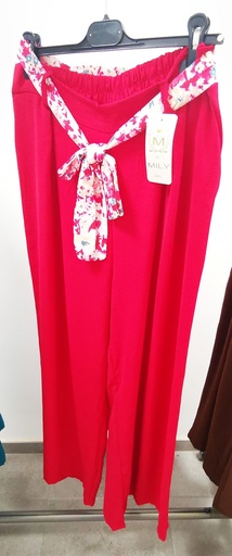 Pantalon uni "Mona" GT Rouge