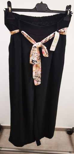 Pantalon uni "Mona" PT Noir