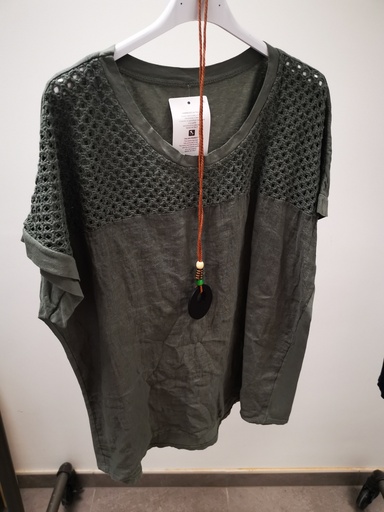 blouse Chloé kaki+collier