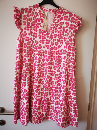 Robe Léopardine rose