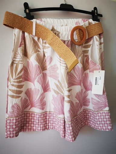 Short gincko+ceinture rose pâle