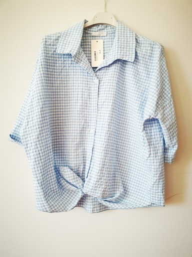 Chemise vichy bleu jeans