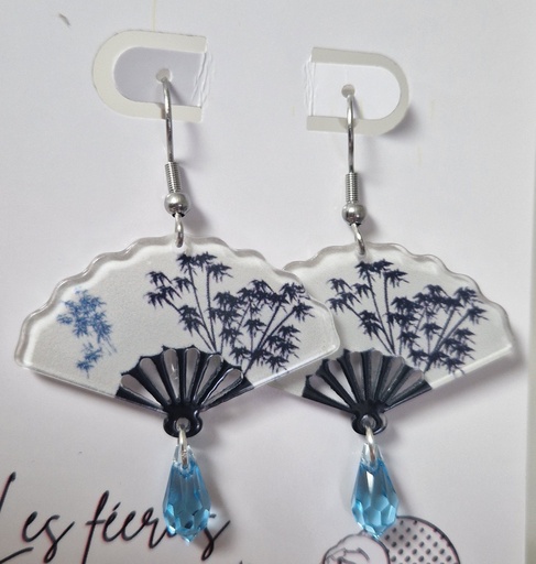 B.O. Eventail Swarovski Aquamarine (Fééries)