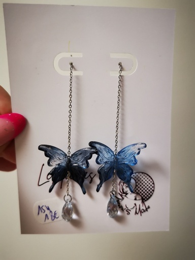 B.O. Papillon bleu Swarovski Crystal Blue Shade (Fééries)