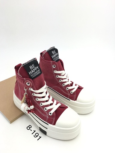 Baskets Conva bordeaux compensées