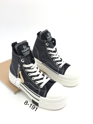 Baskets Conva noires compensées 