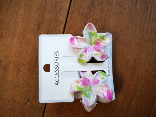 Duo pinces moyennes fleurs tulipe