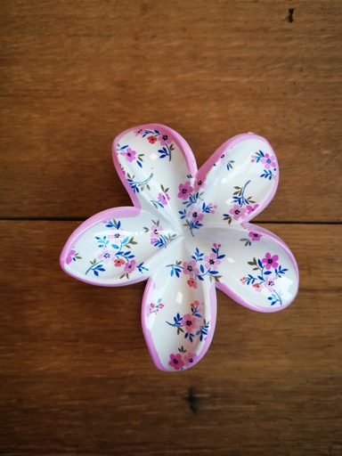 Grande pince "fleurie" rose