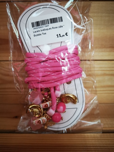 Lacets breloques Rose pâle " Bubble Tea