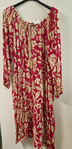 Robe Longue manche "Léor" bordeaux