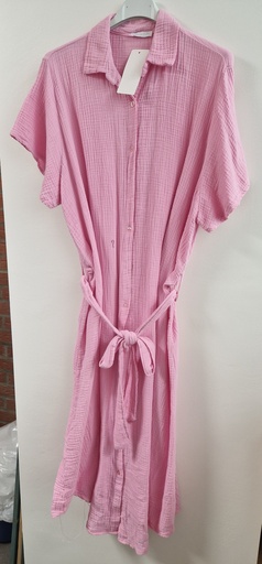 Robe en gaze de coton "Callista" Rose Pâle