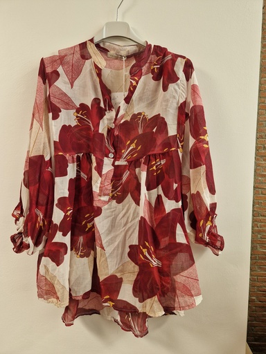 Blouse voile Alicia bordeaux 